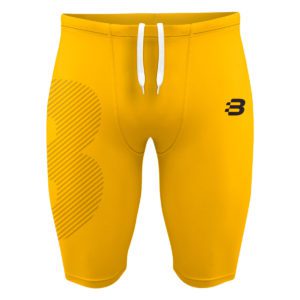 Men's gold compression shorts - front