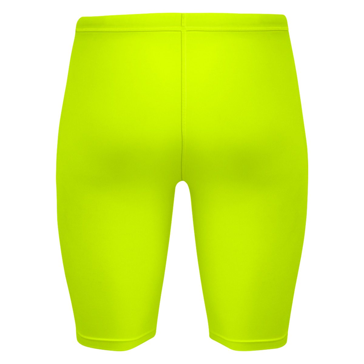 Mens Compression Shorts - Fluoro Yellow - Blackchrome