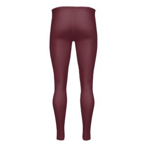 Men's maroon compression tights - back