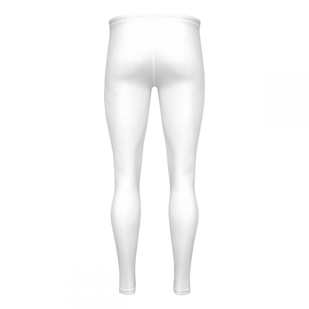 Mens Compression Tights - White - Blackchrome