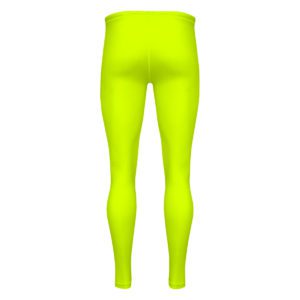 Mens Compression Tights - Fluoro Yellow