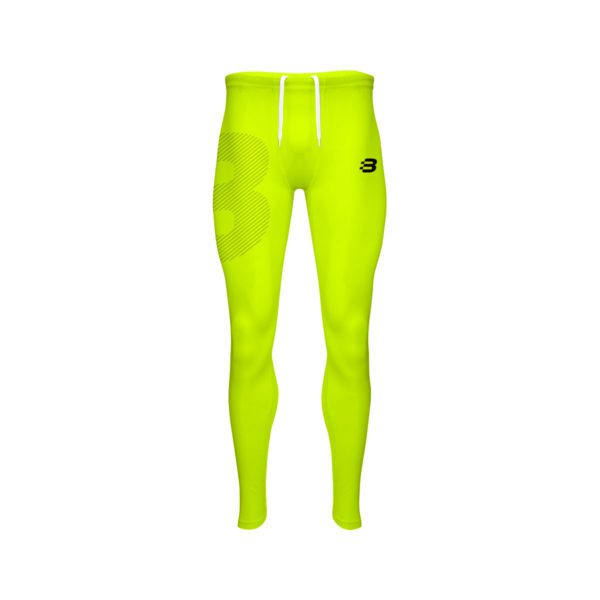 Mens Compression Tights - Fluoro Yellow