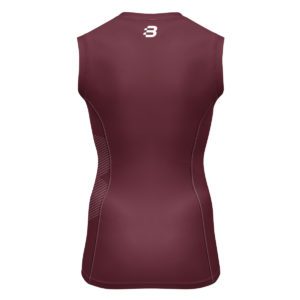 Men's maroon compression vest - back