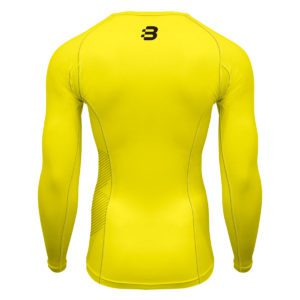 Mens Compression Long Sleeve Top - Yellow