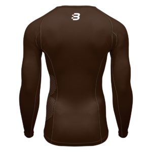Mens Compression Long Sleeve Top - Brown