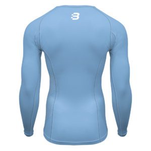 Mens Compression Long Sleeve Top - Sky Blue