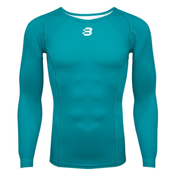 Mens Compression Long Sleeve Top - Teal