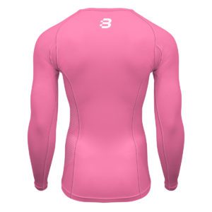 Mens Compression Long Sleeve Top - Light Pink