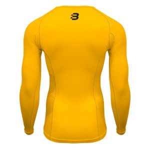 Mens Compression Long Sleeve Top - Gold