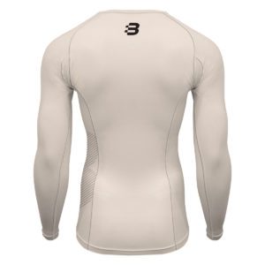 Mens Compression Long Sleeve Top - Beige