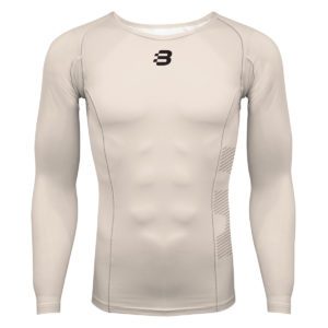 Mens Compression Long Sleeve Top - Beige