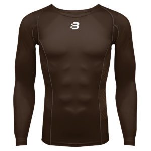 Mens Compression Long Sleeve Top - Brown