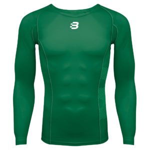 Mens Compression Long Sleeve Top - Emerald Green