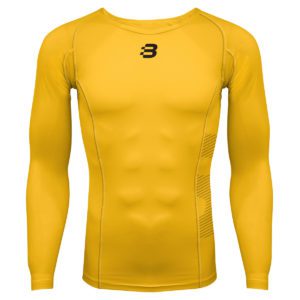 Mens Compression Long Sleeve Top - Gold