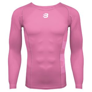 Mens Compression Long Sleeve Top - Light Pink