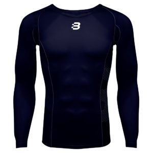 Mens Compression Long Sleeve Top - Navy