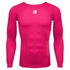 Mens Compression Long Sleeve Top - Pink