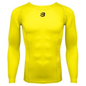 Mens Compression Long Sleeve Top - Yellow