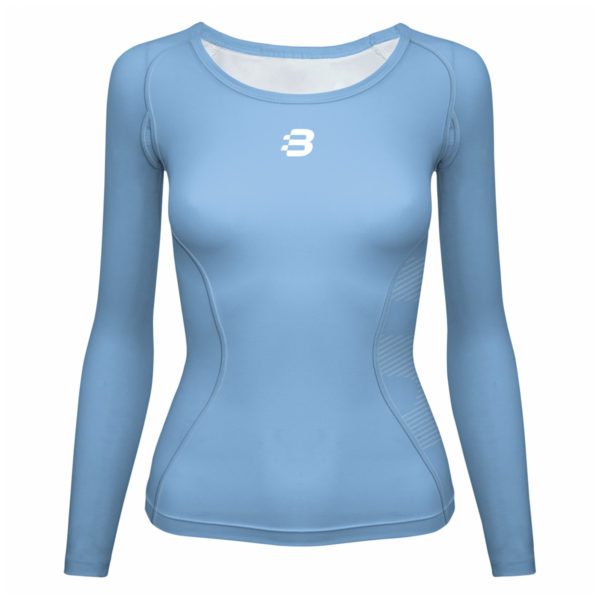 Women's Compression Long Sleeve Top - Sky Blue