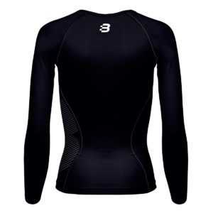 Women's navy compression long sleeve top - back