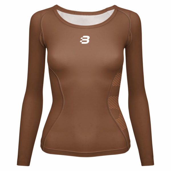 Women's Compression Long Sleeve Top - Light Brown