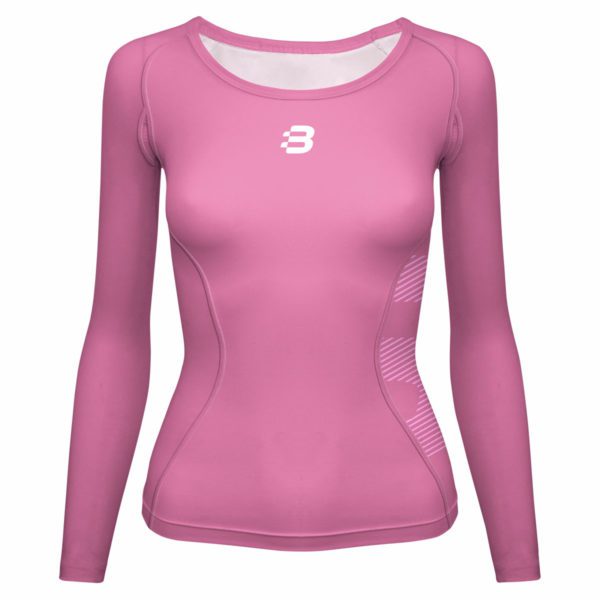 Women's Compression Long Sleeve Top - Light Pink