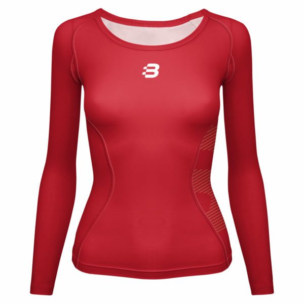 Women's Compression Long Sleeve Top - Red