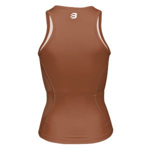 Women's light brown compression vest - back