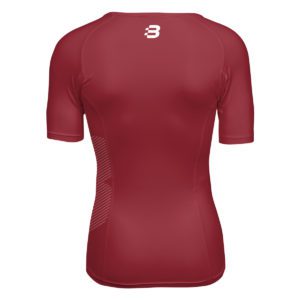 Men's light maroon compression tshirt - back