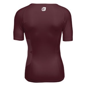 Men's maroon compression tshirt - back