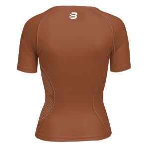 Women's light brown compression tshirt - back