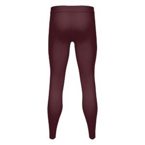 Women's maroon compression tights - back