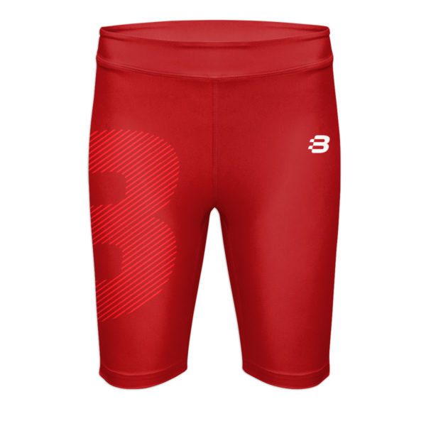 Ladies Compression Shorts - Dark Red