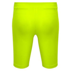 Women's fluorescent yellow compression shorts - back