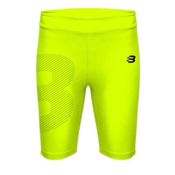 Ladies Compression Shorts - Fluoro Yellow