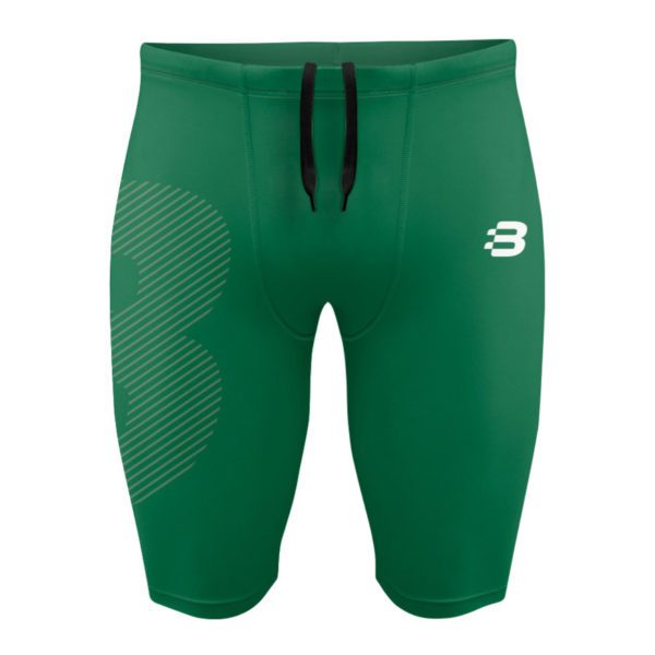 Mens Compression Shorts - Emerald Green - Blackchrome