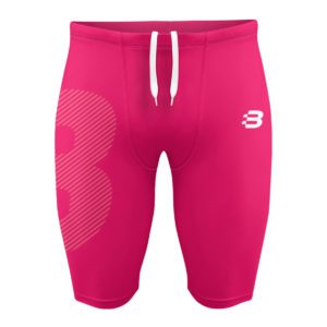 Mens Compression Shorts Pink Blackchrome