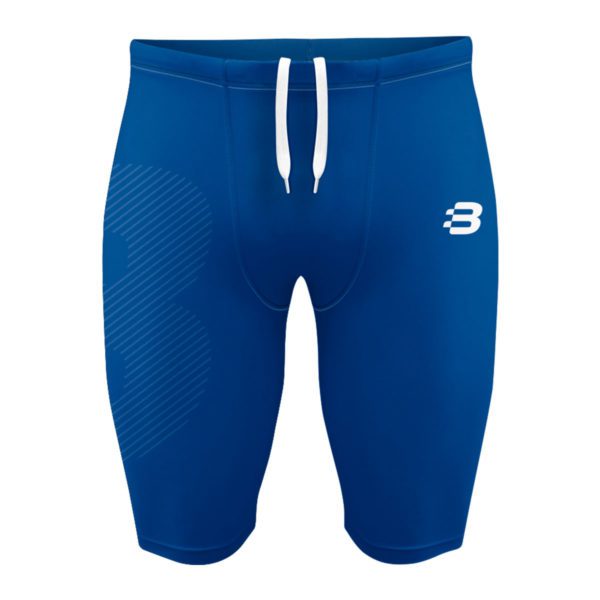 Men's royal blue compression shorts - front