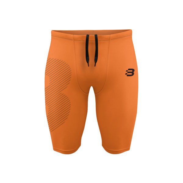 Mens orange deals compression shorts