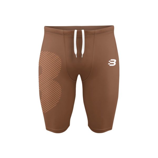 Mens Compression Shorts - Light Brown