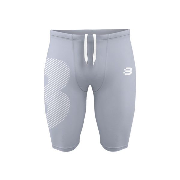 Mens Compression Shorts - Silver