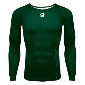 Mens Compression Long Sleeve Top - Dark Green