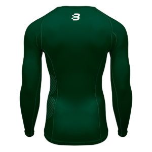 Mens Compression Long Sleeve Top - Dark Green