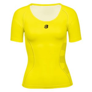 Ladies yellow compression t-shirt