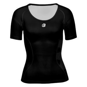 Ladies black compression t-shirt