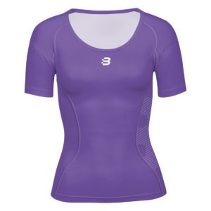 Ladies purple compression t-shirt