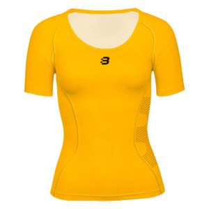 Ladies gold compression t-shirt
