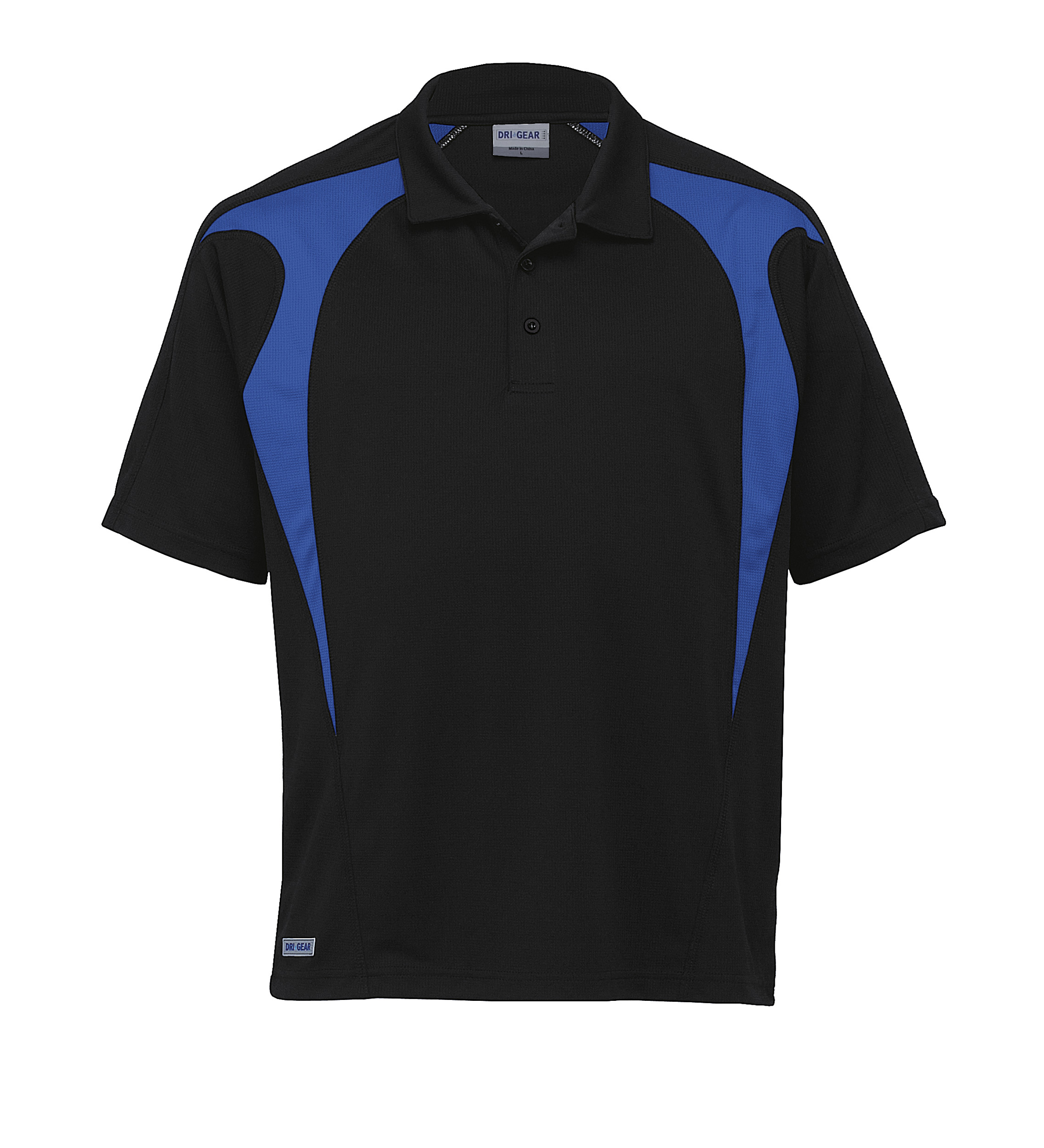 Dri Gear Spliced Zenith Polo - DGSP - Black/Royal