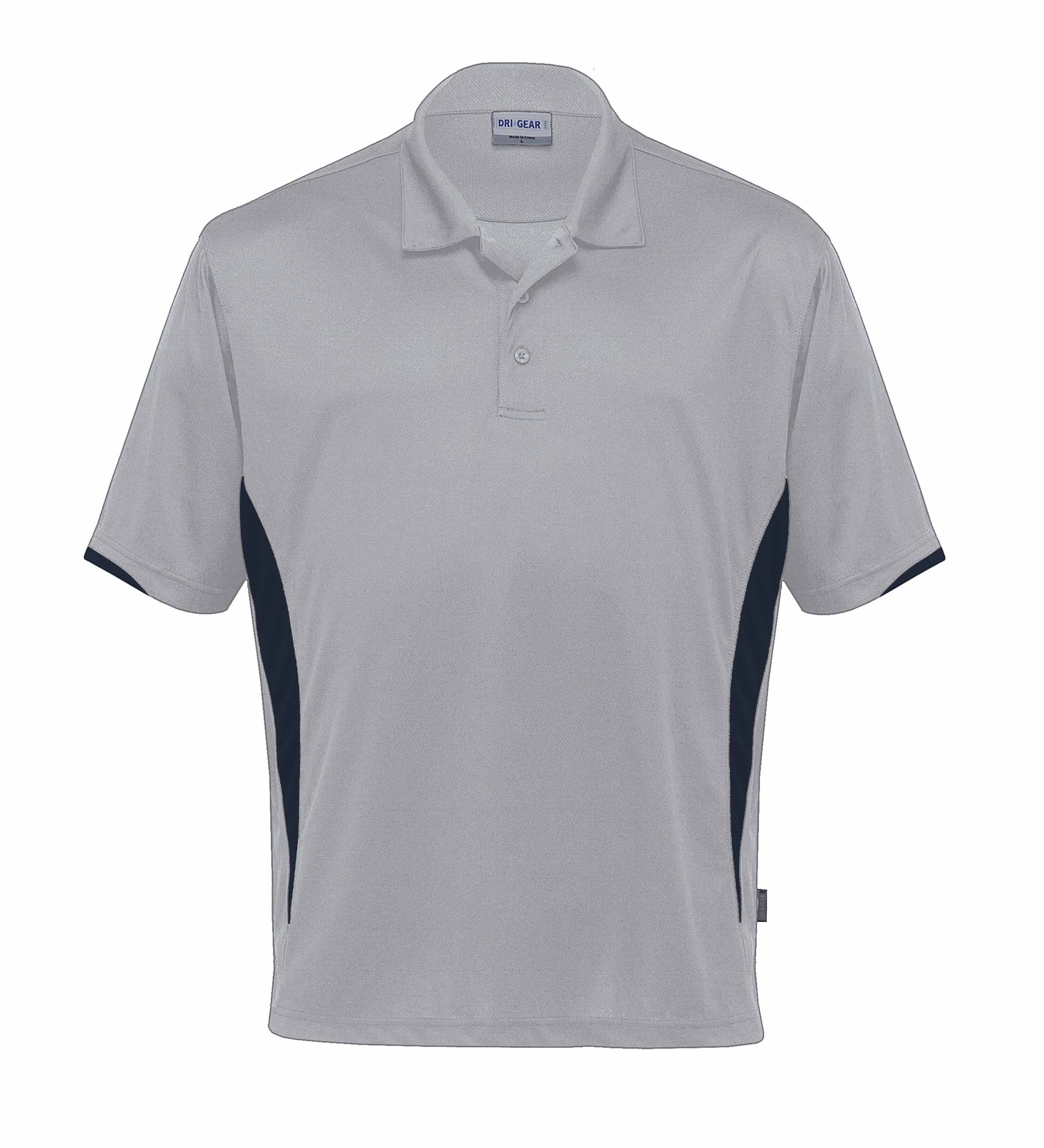 Dri Gear Zone Polo - DGZP - Silver/Black