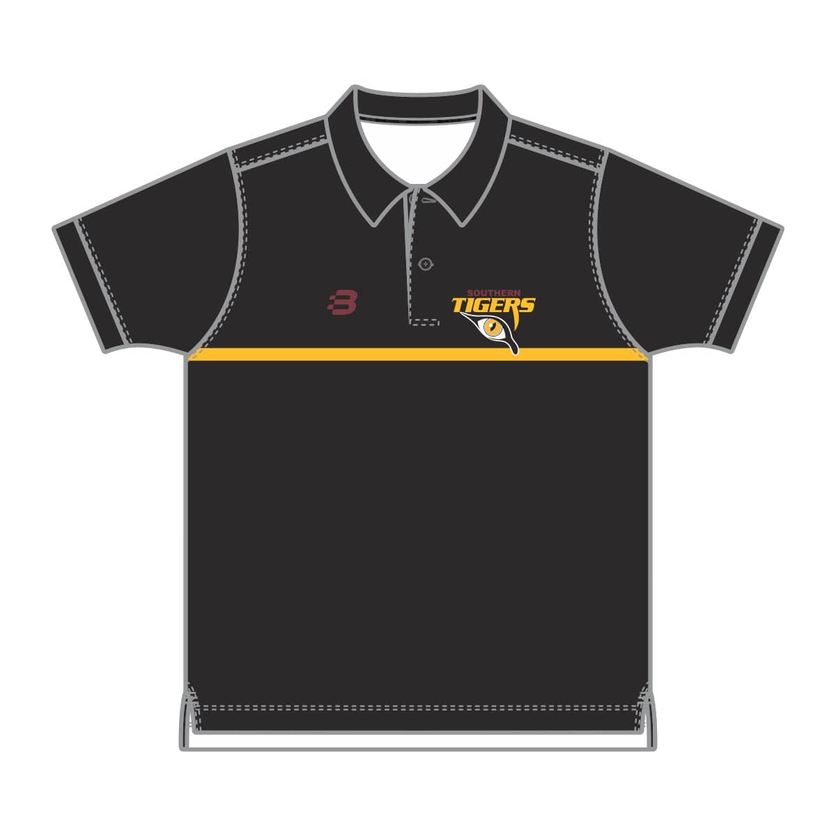 Southern Tigers - Men's Supporters Polo - Blackchrome